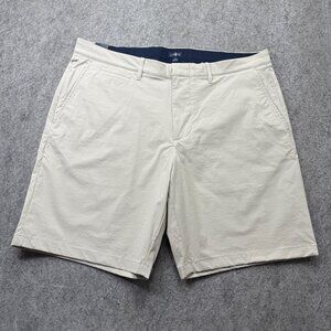 J.Crew 9" Tech Shorts Men 36 Stone Beige B1755 Nylon Stretch Water Resistant